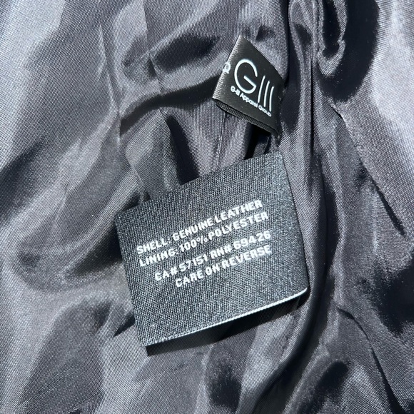 Wilsons Leather Black Motorcycle Jacket with Stand-Up Collar - Picture 3 of 8